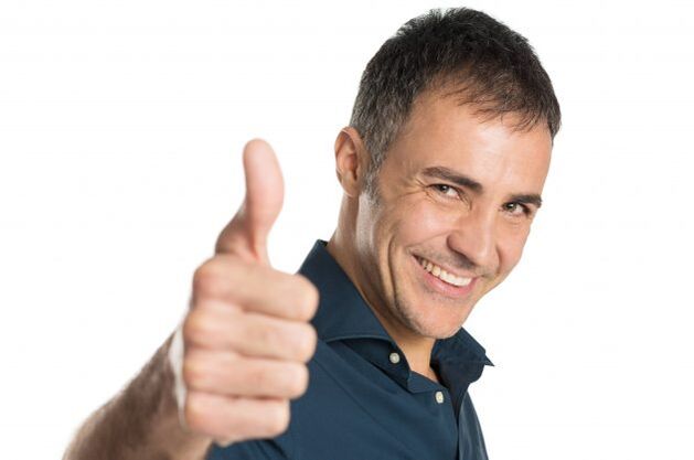 A man is satisfied with the treatment of prostatitis with medication