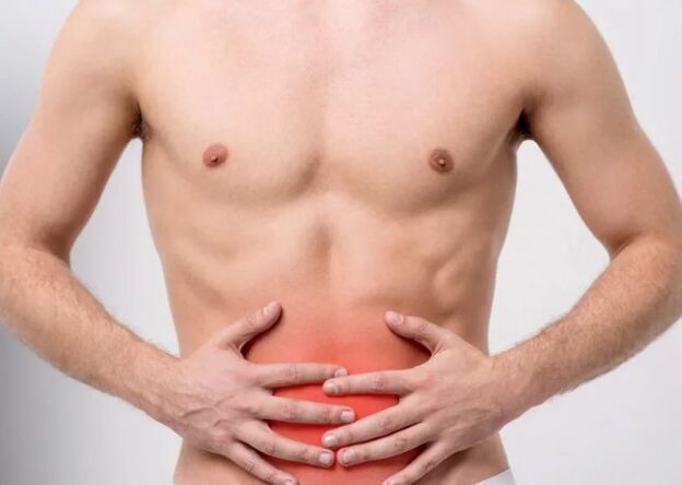 The lower abdomen hurts